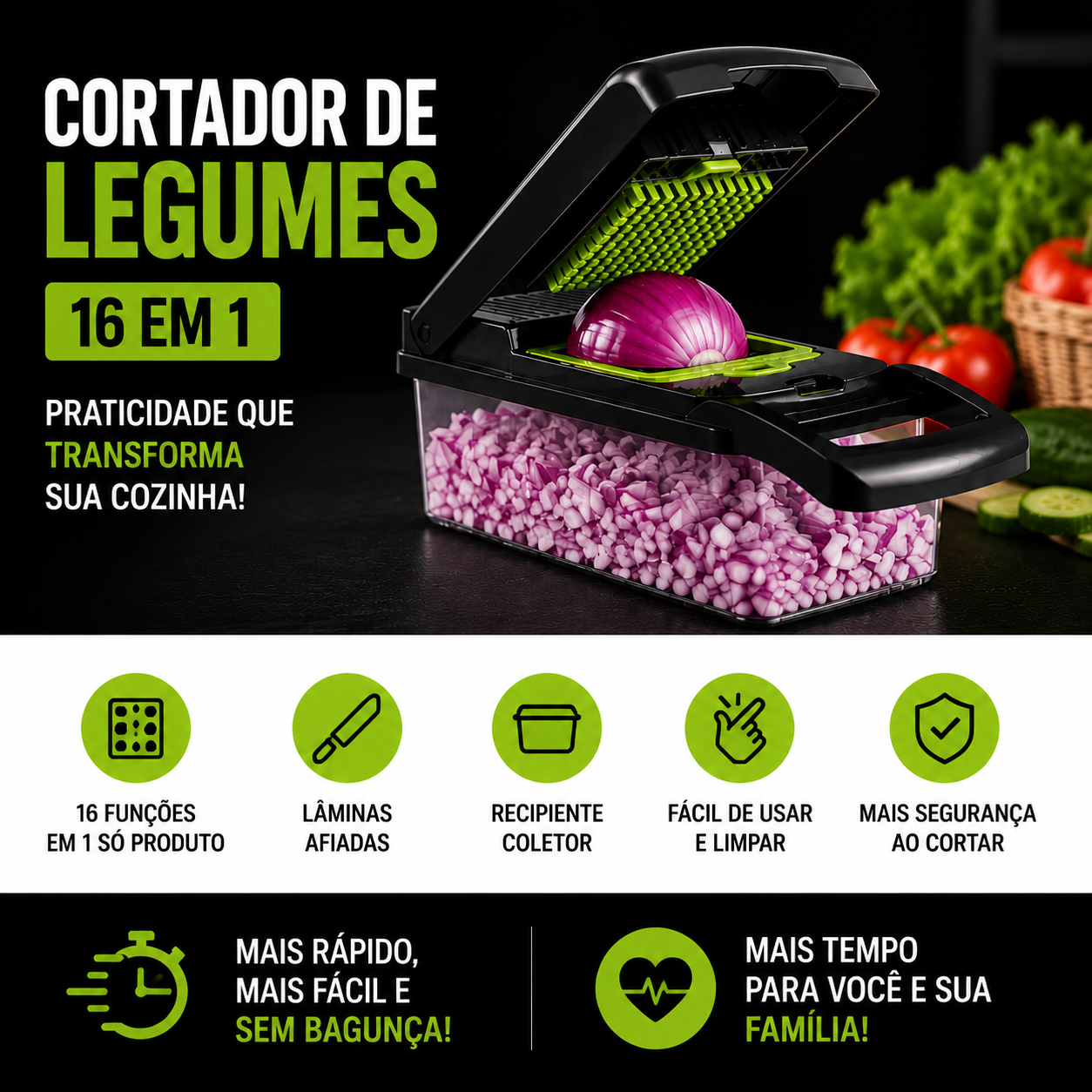 Cortador de Legumes 16 Em 1